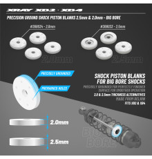 PRECISION SHOCK PISTON BLANKS 2.0MM - BIG BORE (4) - XRAY - 368034