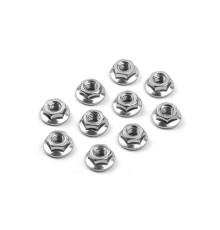 NUT M4 WITH SERRATED FLANGE (10) - 960240 - XRAY