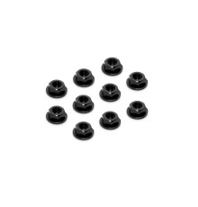 ALU NUT M4 WITH SERRATED FLANGE - BLACK (10) - XRAY - 960241-K