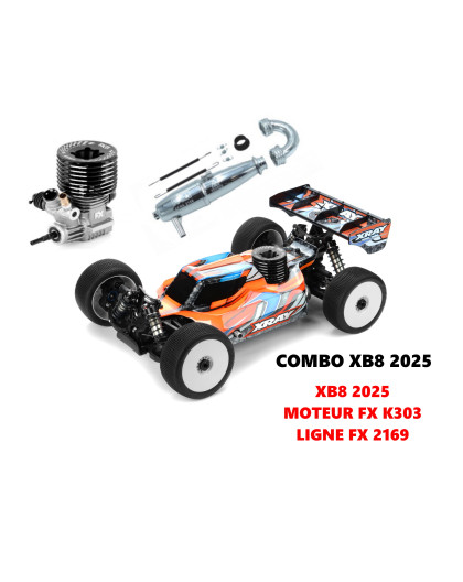 Kit Xray XB8'25 + Moteur FX K303 + Ligne Efra 2169 - XRAY - 350020-C1