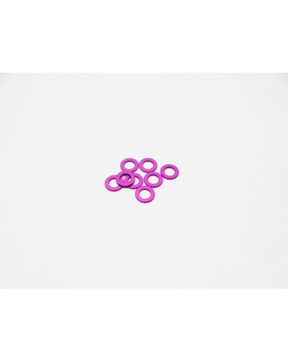  3mm Alloy Spacer Set (0.5t) [Purple] - 48440 - HIRO SEIKO