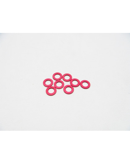  3mm Alloy Spacer Set (0.5t) [Red] - 48436 - HIRO SEIKO