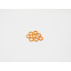  3mm Alloy Spacer Set (0.5t) [Orange] - 48442 - HIRO SEIKO