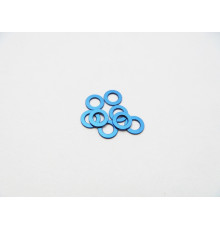  3mm Alloy Spacer Set (0.75t) [Y-Blue] - 48446 - HIRO SEIKO