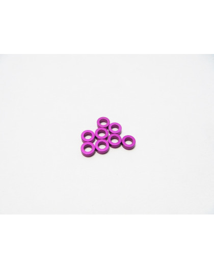  3mm Alloy Spacer Set (2.0t) [Purple] - 48468 - HIRO SEIKO