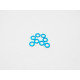  3mm Alloy Spacer Set (0.5t/0.75t/1.0t) [T-Blue] - 69449 - HIRO SEIK