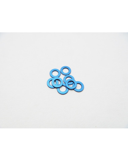  3mm Alloy Spacer Set (0.5t/0.75t/1.0t) [Y-Blue] - 69450 - HIRO SEIK