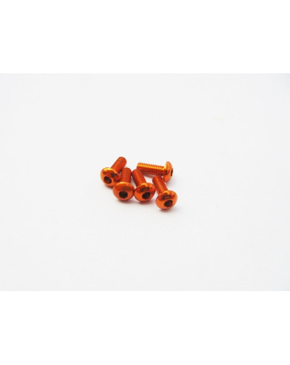  Alloy 7075 Hex Button Screw M3x6 [Orange] - 69635 - HIRO SEIKO