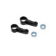 X4 ALU DUAL STEERING ARM BLACK + BALL-BEARINGS (2) - XRAY - 302517-K