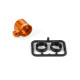 ALU FRONT MIDDLE SHAFT HOLDER - ORANGE - SET - 335723-O - XRAY