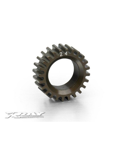 XCA ALU 7075 T6 HARDCOATED PINION GEAR - 24T (2ND) - 338524 - XRAY