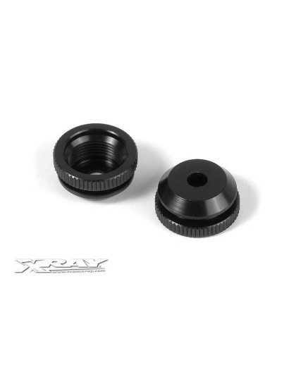 ALU SHOCK BODY NUT FOR SHOCK BOOT (2) - 358141 - XRAY