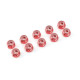 TEAM CORALLY - ALUMINIUM NYLST OP NUT - M2 - RED - 10 PCS - C-31015 -