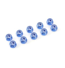 TEAM CORALLY - ALUMINIUM NYLST OP NUT - M2 - BLUE - 10 PCS - C-31014 