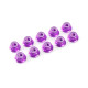 TEAM CORALLY - ALUMINIUM NYLST OP NUT - M3 - FLANGED - PURPLE - C-311