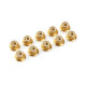 TEAM CORALLY - ALUMINIUM NYLST OP NUT - M4 - FLANGED - GOLD - - C-311