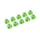 TEAM CORALLY - ALUMINIUM NYLST OP NUT - M5 - FLANGED - GREEN - C-3114