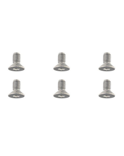 TEAM CORALLY - TITANIUM SCREWS M4 X 8MM - HEX FLAT HEAD - 6 - C-34030