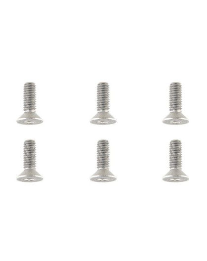 TEAM CORALLY - TITANIUM SCREWS M4 X 12MM - HEX FLAT HEAD - 6 - C-3403