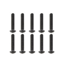 TEAM CORALLY - STEEL SCREWS M4 X 20MM - HEX BUTTON HEAD - 10 - C-3011