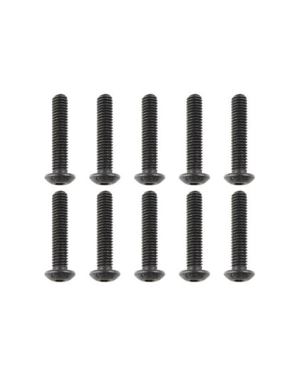 TEAM CORALLY - STEEL SCREWS M4 X 20MM - HEX BUTTON HEAD - 10 - C-3011