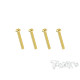 2.5mmx18mm Gold Steel Button Head Screws (4pcs) - T-WORKS - GSS-2518B