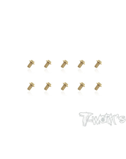 3mmx5mm Gold Steel UFO Screws (10pcs) - T-WORKS - GSS-305U