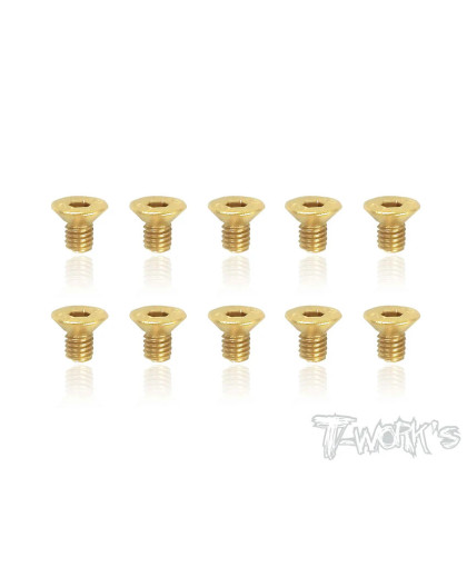 Vis Acier Traitées GOLD FHC 3x5mm (10) - T-WORKS - GSS-305C