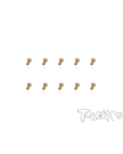 Vis Acier Traitées GOLD Tête UFO 3x4mm (10) - T-WORKS - GSS-304U