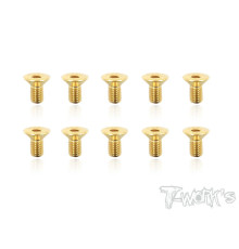 3mmx6mm Gold FHC Screws (10pcs) - T-WORKS - GSS-306C