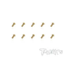 Vis Acier Traitées GOLD Tête UFO 3x6mm (10) - T-WORKS - GSS-306U