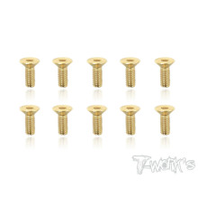 3mmx8mm Gold FHC Screws (10pcs) - T-WORKS - GSS-308C