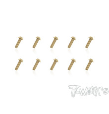 Vis Acier Traitées GOLD Tête UFO 3x10mm (10) - T-WORKS - GSS-310U