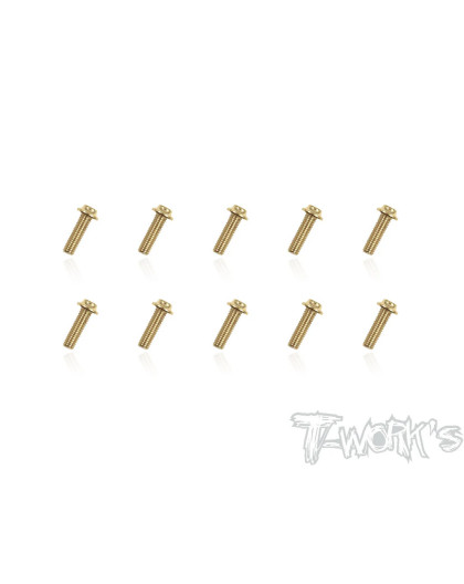 Vis Acier Traitées GOLD Tête UFO 3x10mm (10) - T-WORKS - GSS-310U