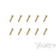 3mmx12mm Gold Steel UFO Screws (10pcs) - T-WORKS - GSS-312U