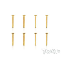 3mmx18mm Gold Button Head Screws (8pcs) - T-WORKS - GSS-318B