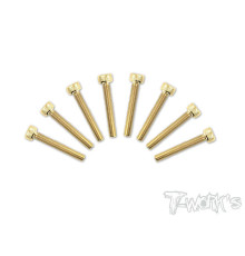 3mmx20mm Gold Hex. CHC Screws (8pcs) - T-WORKS - GSS-320H