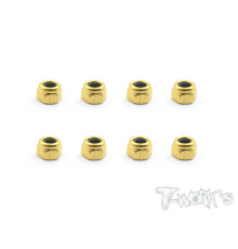 Golden Plated M3 Lock Nuts (8pcs.) - T-WORKS - GSS-3LN