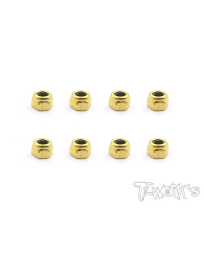 Golden Plated M3 Lock Nuts (8pcs.) - T-WORKS - GSS-3LN