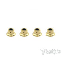 Écrous Nylstop Épaulés M3 GOLD Nitride (4) - T-WORKS - GSS-3FLN