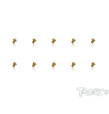 4mmx6mm Gold Steel UFO Screws (10pcs) - T-WORKS - GSS-406U