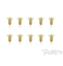 4mmx6mm Gold FHC Screws (10pcs) - T-WORKS - GSS-406C