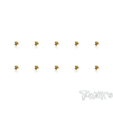 Vis Acier Traitées GOLD Tête UFO 4x4mm (10) - T-WORKS - GSS-404U