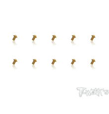 4mmx8mm Gold Steel UFO Screws (10pcs) - T-WORKS - GSS-408U