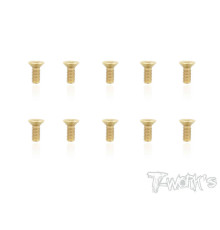 4mmx10mm Gold FHC Screws (10pcs) - T-WORKS - GSS-410C