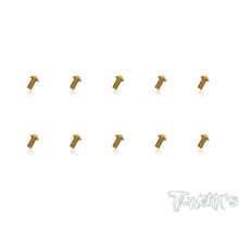 4mmx10mm Gold Steel UFO Screws (10pcs) - T-WORKS - GSS-410U