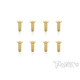 4mmx12mm Gold FHC Screws (8pcs) - T-WORKS - GSS-412C