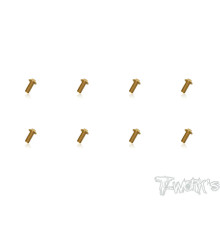 4mmx12mm Gold Steel UFO Screws (8pcs) - T-WORKS - GSS-412U