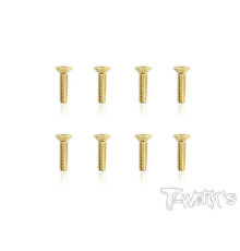 4mmx16mm Gold FHC Screws (8pcs) - T-WORKS - GSS-416C