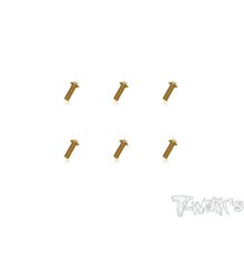 4mmx16mm Gold Steel UFO Screws (6pcs) - T-WORKS - GSS-416U